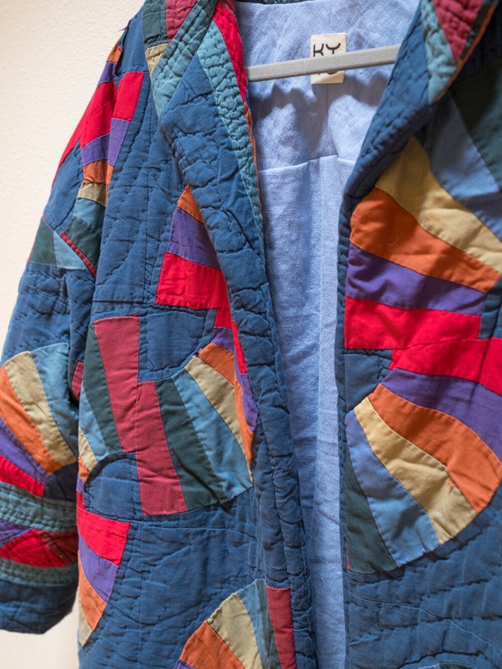 Handmade Vintage Quilt Coat, Rainbow - Picture 3 of 13